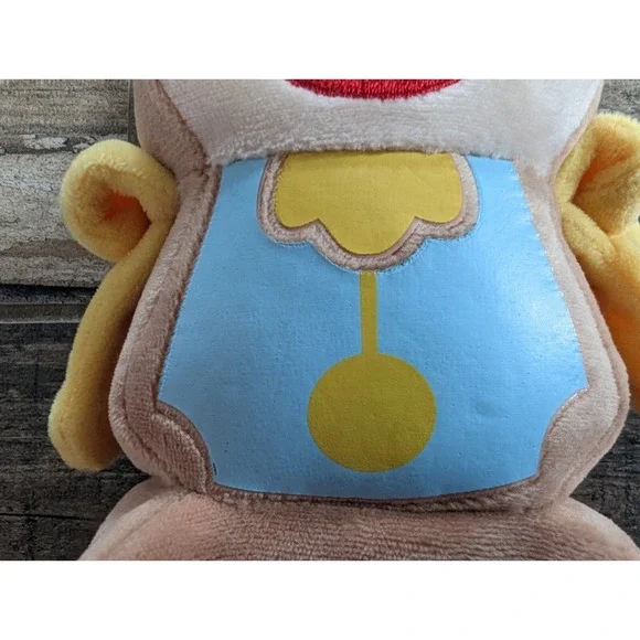 Beauty and the Beast Cogsworth Plush Disney Store 6" Rare Bead Bottom Clock Face - Picture 3 of 15